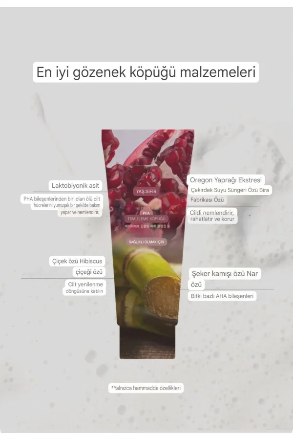 Age Zero Yüz Temizleme Köpüğü Pha Vegan,doğal Içerik,tüm Cilt Tipleri ,güney Kore - Görsel 4