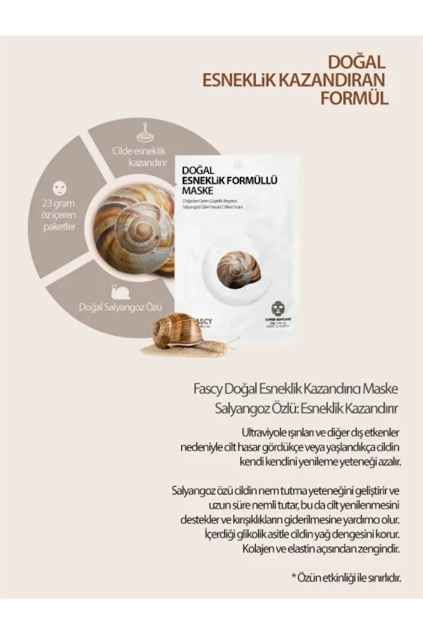 FASCY Salyangoz Özlü Doğal Esneklik Kazandırıcı Maske - Görsel 8