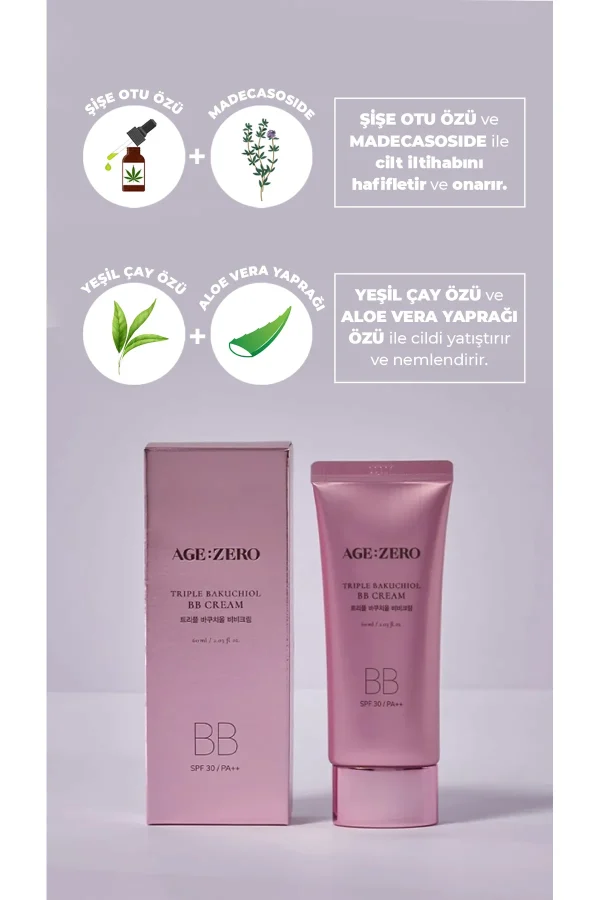 Age Zero Bb Krem Spf 30 Pa Bitkisel Retinol,leke Kremi,tüm Cilt Tipleri Için - Görsel 8