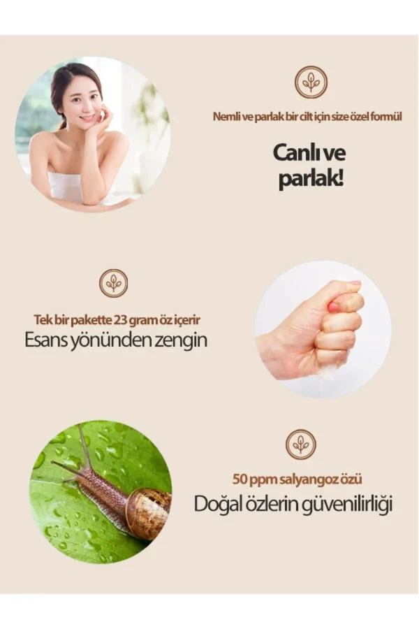 FASCY Salyangoz Özlü Doğal Esneklik Kazandırıcı Maske - Görsel 7