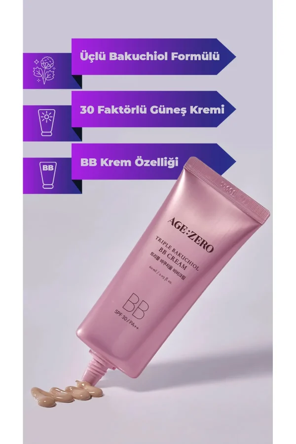 Age Zero Bb Krem Spf 30 Pa Bitkisel Retinol,leke Kremi,tüm Cilt Tipleri Için - Görsel 7