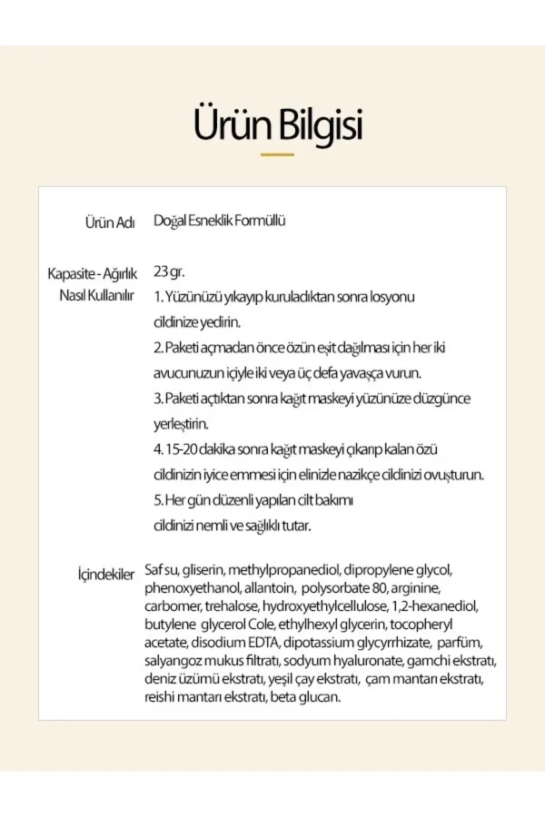 FASCY Salyangoz Özlü Doğal Esneklik Kazandırıcı Maske - Görsel 4