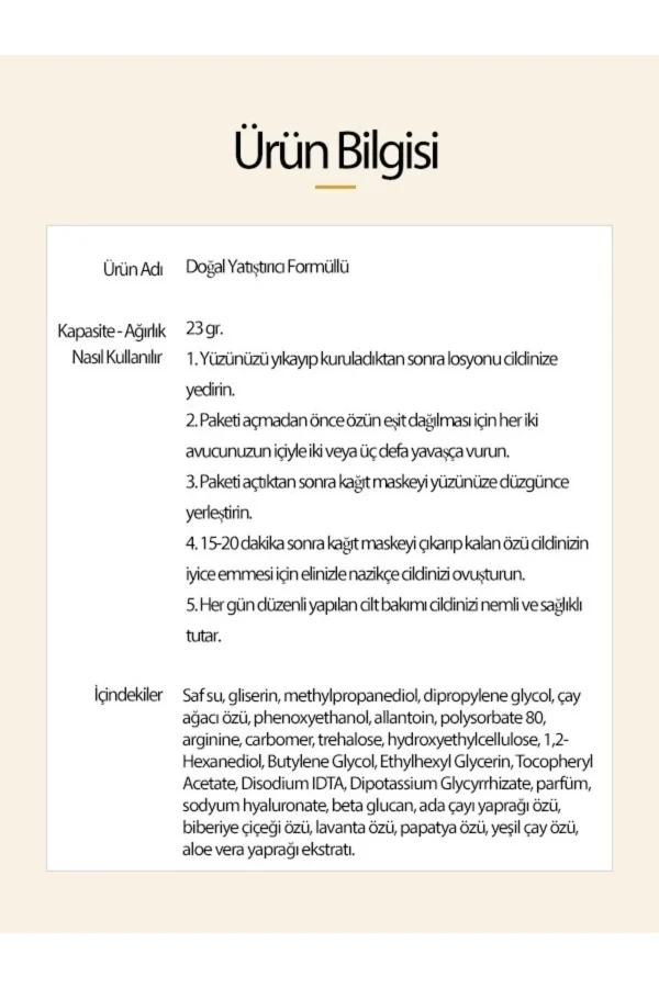 FASCY Çay Ağacı Özlü Yatıştırıcı Maske 23 gr – Doğal Bakım & Cilt Rahatlatıcı - Görsel 3